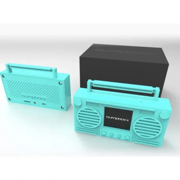 Bumpboxx Microboom Wearable Bluetooth Speaker Boombox w/ Chain - Tiphany Blue - Picture 10 of 12
